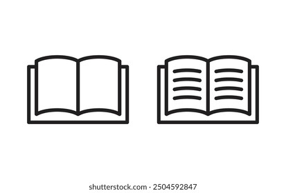 Book icon. open book icon vector