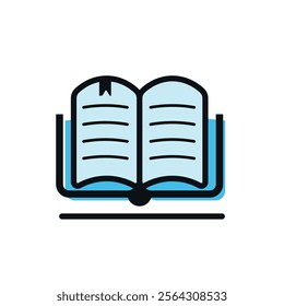 Book icon. Open book icon vector. Ebook icon