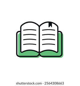 Book icon. Open book icon vector. Ebook icon