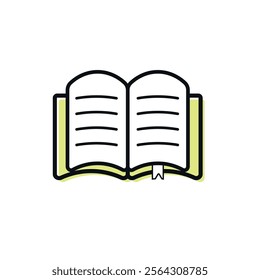 Book icon. Open book icon vector. Ebook icon