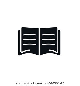 Book icon. Open book icon vector. Ebook icon