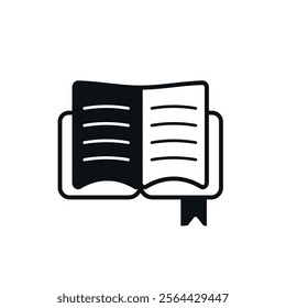 Book icon. Open book icon vector. Ebook icon