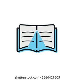 Book icon. Open book icon vector. Ebook icon