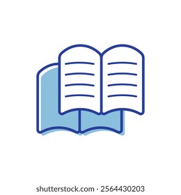 Book icon. Open book icon vector. Ebook icon