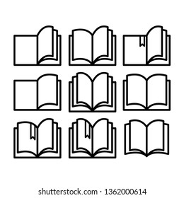 book icon, open book vector icon in trendy flat style 