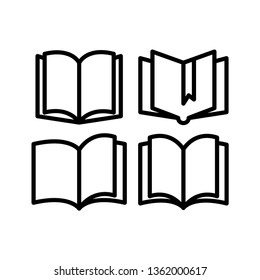 book icon, open book vector icon in trendy flat style 