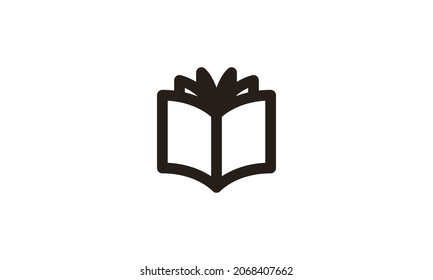 book icon . opened book vector icon . isolated on white background . book icon using line art style