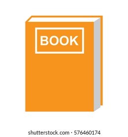 book icon orange color isolated vector