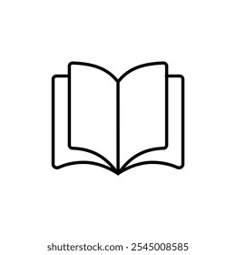 Conjunto de contorno de icono de libro en color blanco y negro
