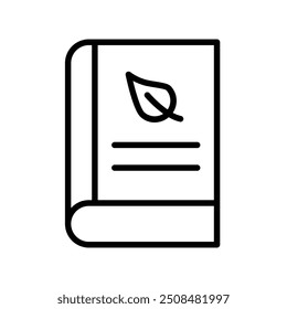 book icon. Outline style design isolated on white background