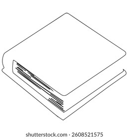 Book icon in outline style isolated on white background. Textbook symbol stock vector illustration.