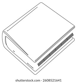 Book icon in outline style isolated on white background. Textbook symbol stock vector illustration.