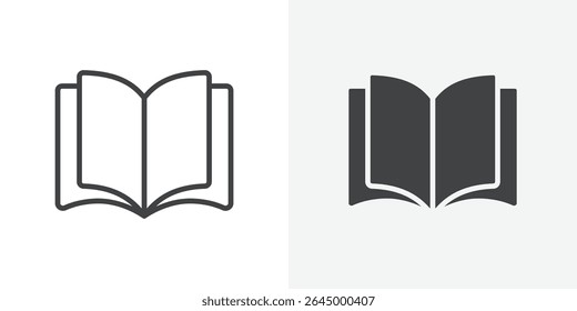 Book icon Outline vector sign