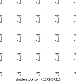 book icon pattern seamless white background. Editable outline book icon. book icon pattern for web and mobile.