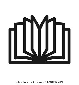 Book icon. Reading line icon, Vector on white background