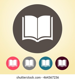 Book Icon in round shape.