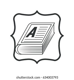 Book icon. School education learning and knowledge theme. Isolated design. Vector illustration