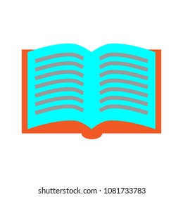 book icon - school education vector illustration, library isolated symbol, textbook sign