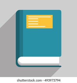 Book icon. School supply object and education theme. Colorful design. Vector illustration