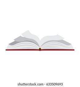 Book icon. School supply object and education theme. Isolated design. Vector illustration