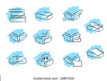 book icon set
