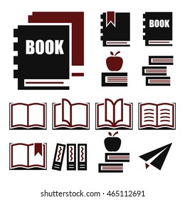 book icon set
