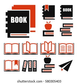 book icon set