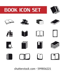 Book icon set.