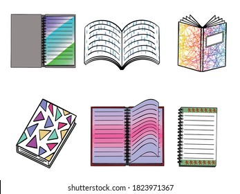 book icon Set Collection. stationary clip art Collection