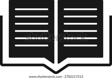 book icon set. Education, Reading, and Knowledge symbols. Library and E-reader sign. Storytelling, Research, and Content Management Symbol Collection