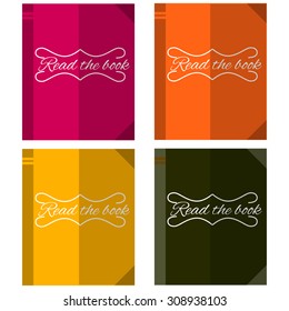 Book icon set. Flat design style modern vector illustration. Flat long shadow icon. Elements in flat design.