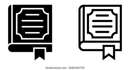 Book icon set. flat illustration of vector icon on white background