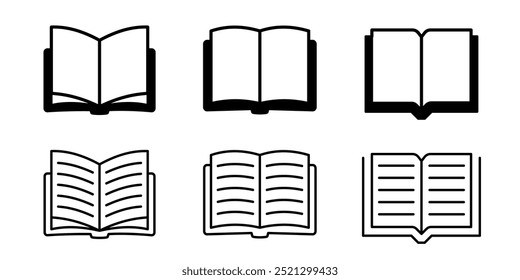 Book icon set. Book icons