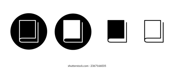 Book icon set illustration. open book sign and symbol. ebook icon