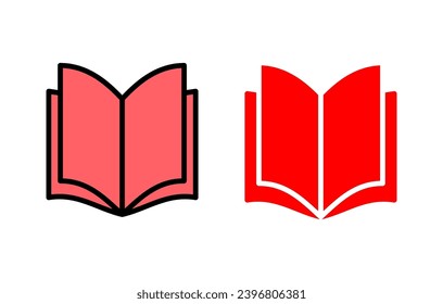 Book icon set illustration. open book sign and symbol. ebook icon