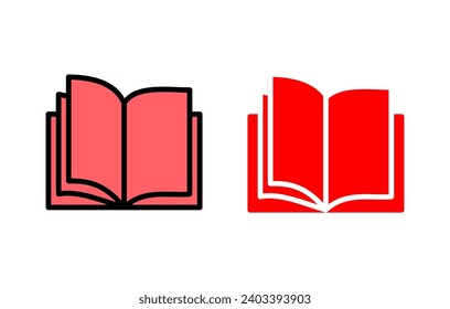 Book icon set illustration. open book sign and symbol. ebook icon