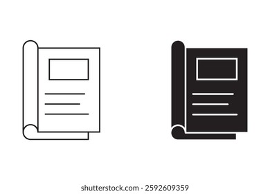 Book icon set. library sign. for mobile concept and web design. vector illustration on white background