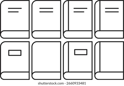 Book icon. Book icon set. Book line icon victor isolated on white background.