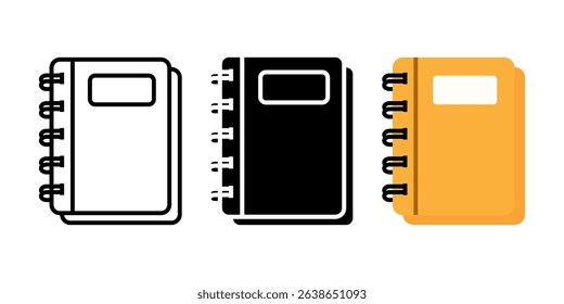 Book icon set. for mobile concept and web design on white background