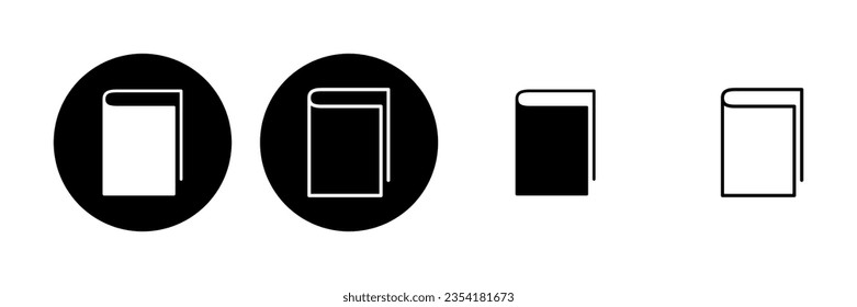 Icon-Set buchen. offener Buchsymbol, Vektorgrafik. E-Book-Symbol