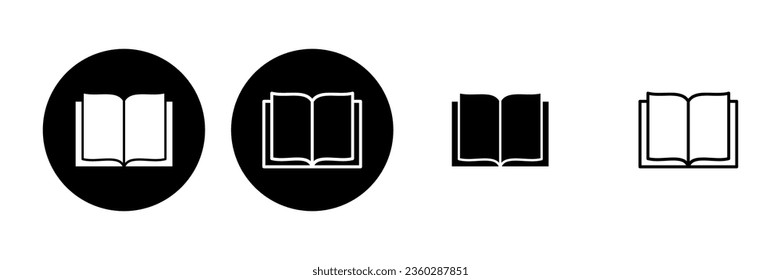 Book icon set. open book icon vector. ebook icon