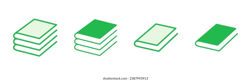 Book icon set. open book icon vector. ebook icon