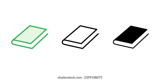 Book icon set. open book icon vector. ebook icon