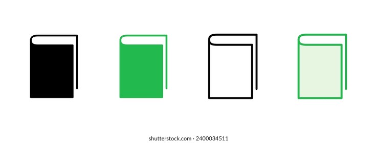 Book icon set. open book icon vector. ebook icon