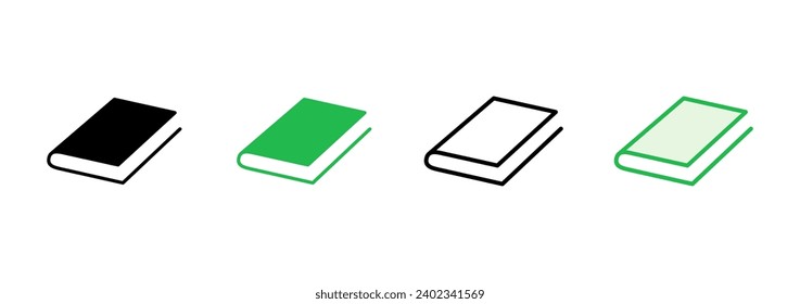 Book icon set. open book icon vector. ebook icon