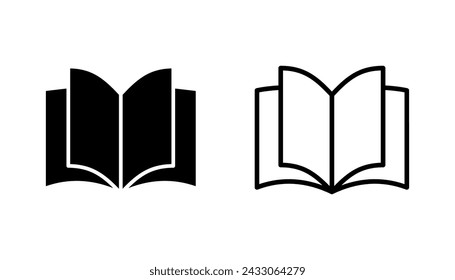 Conjunto de iconos de libro. abrir vector de icono de libro. icono de libro