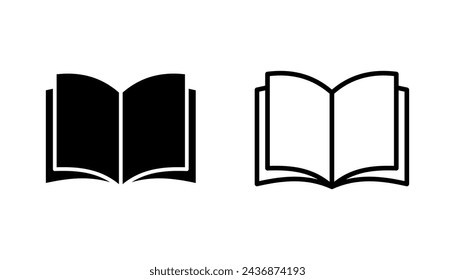 Book icon set. open book icon vector. ebook icon