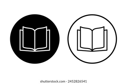 Book icon set. open book icon vector. ebook icon