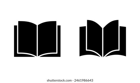 Book icon set. open book icon vector. ebook icon