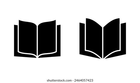 Book icon set. open book icon vector. ebook icon